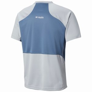 Columbia Titan Trail™ Shortärmad Skjorta Herr Grå/Blå (ZYJDW9872)